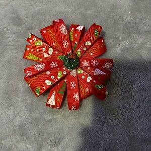 Christmas Hair bow. (Home made)